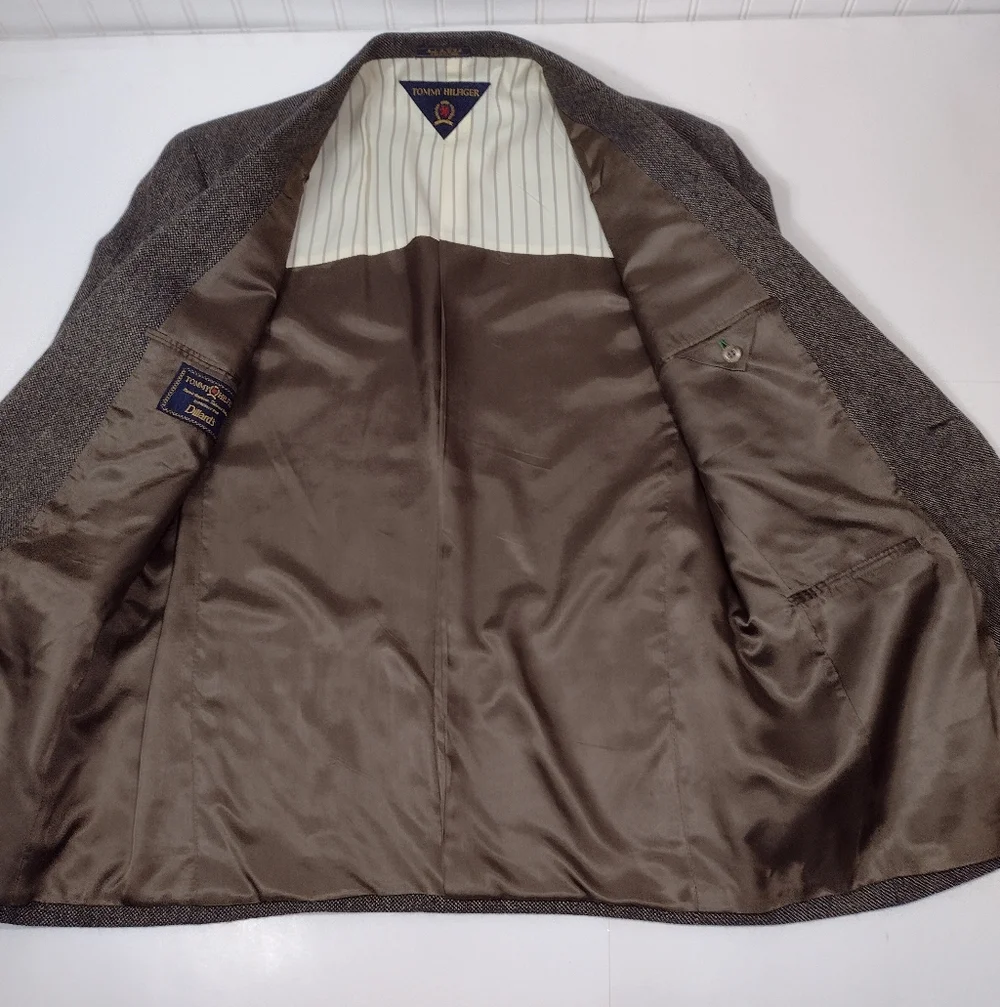 Tommy Hilfiger Men's Tweed Blazer - Brown Size (42) R
